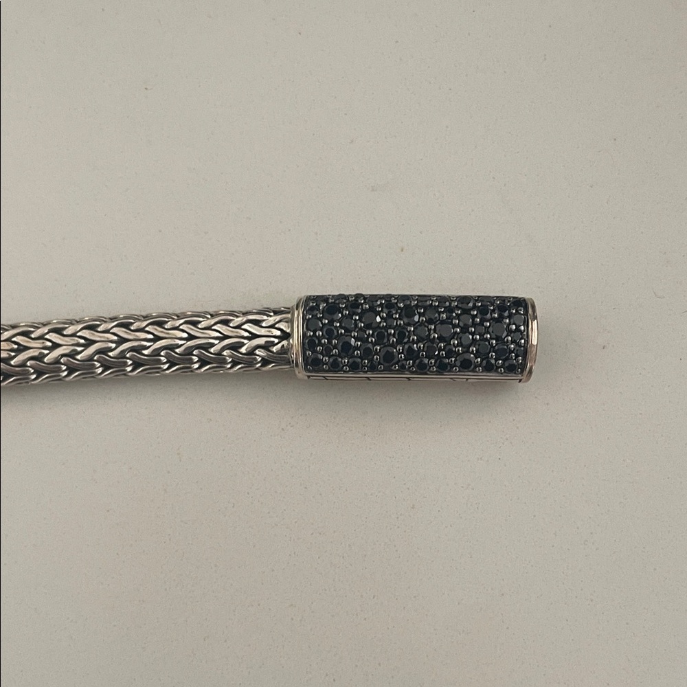 John Hardy Silver and Black Woven Bracelet